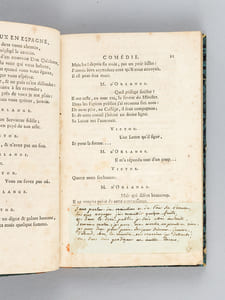 Les Châteaux en Espagne, Comédie en cinq actes et en vers ; par M. Collin d'Harleville ; Représentée, pour la première fois, au Théatre Français, le 20 Février 1789, & à Versailles, devant Leurs Majestés, le 26 Mars suivant [ Edition originale - Exemplaire annoté et corrigé par l'auteur ]