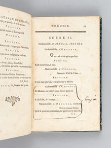 Les Châteaux en Espagne, Comédie en cinq actes et en vers ; par M. Collin d'Harleville ; Représentée, pour la première fois, au Théatre Français, le 20 Février 1789, & à Versailles, devant Leurs Majestés, le 26 Mars suivant [ Edition originale - Exemplaire annoté et corrigé par l'auteur ]