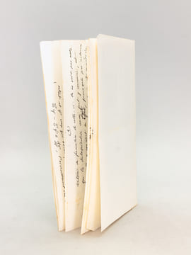 Lettre autographe de Jacques Rueff, répondant à un courrier du Professeur Georges-Henri Bousquet, probablement à propos d'une éventuelle réédition de ...