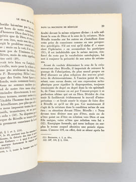 Le sens de la créature dans la doctrine de Bérulle. BELLEMARE, R.
