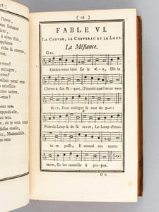 Trois Cens Fables, en Musique, dans le Gout de M. De La Fontaine (2 Tomes - Complet) [ Edition originale ] Notées sur des Airs connus, Vaudevilles, Menuets, Rondeaux & Autres, en Six Livres