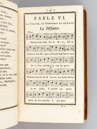 Trois Cens Fables, en Musique, dans le Gout de M. De La Fontaine (2 Tomes - Complet) [ Edition originale ] Notées sur des Airs connus, Vaudevilles, Menuets, Rondeaux & Autres, en Six Livres