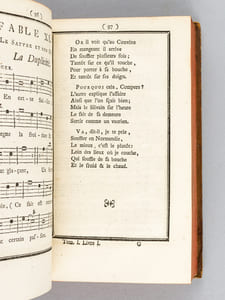 Trois Cens Fables, en Musique, dans le Gout de M. De La Fontaine (2 Tomes - Complet) [ Edition originale ] Notées sur des Airs connus, Vaudevilles, Menuets, Rondeaux & Autres, en Six Livres