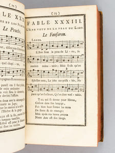 Trois Cens Fables, en Musique, dans le Gout de M. De La Fontaine (2 Tomes - Complet) [ Edition originale ] Notées sur des Airs connus, Vaudevilles, Menuets, Rondeaux & Autres, en Six Livres