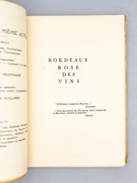 [ Lot de 2 livres sur les vins, dédicacés par l'auteur ] Monbazillac , Hosanna de Topaze ; Bordeaux, Rose des vins. GOT, Armand ; GERMAIN, Rodolphe ...