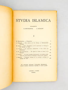 Studia Islamica I ( 1953 ).