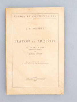 [ Lot de 3 livres sur Jean-Baptiste Bossuet ] L'Humanisme de Bossuet ( 2 tomes, complet) ; Platon et Aristote, notes de lecture transcrites et ...