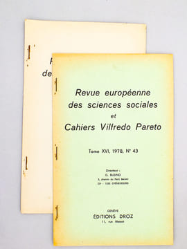 Trois études sociologiques de J. Schumpeter ( Revue européenne des sciences sociales, Tome XIX 1981, n° 59 ) [ tiré à part ] ; In Memoriam ...