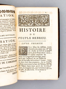 Histoire du peuple Hébreu, tirée de l’écriture sainte, depuis la Création du Monde jusqu’à la ruine entière de la Sinagogue sous Tite & Vespasien ( 2 ...