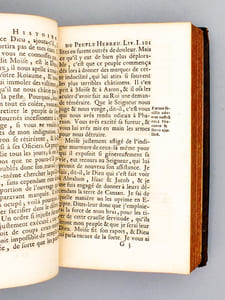 Histoire du peuple Hébreu, tirée de l’écriture sainte, depuis la Création du Monde jusqu’à la ruine entière de la Sinagogue sous Tite & Vespasien ( 2 tomes sur 3 ) : Tome premier ; Tome Second [ édition originale ]