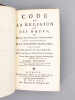 Code de religion et des moeurs , ou recueil des principales ordonnaces depuis l'établissement de la monarchie françoise concernant la religion et les ...