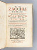 Pauli Zacchiae Romani, ... Quaestionum Medico-Legalium, Tome Tres (3 Tomes - Complet)   . ZACCHIA, Paolo ; [ ZACCHIAS, Paulus ]; HORSTIUS, Johann ...