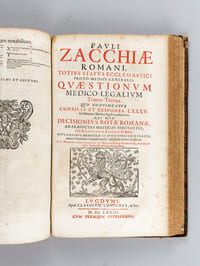 Pauli Zacchiae Romani, ... Quaestionum Medico-Legalium, Tome Tres (3 Tomes - Complet)