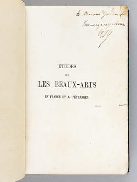 Etudes sur les Beaux-Arts en France et à l'Etranger [ Edition originale ]. PERRIER, Charles