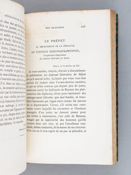 Voyages de Piron à Beaune suivis de Ses Amours avec Mlle Quinault publiés sur les manuscrits autographes originaux par Honoré Bonhomme. PIRON, Alexis ...
