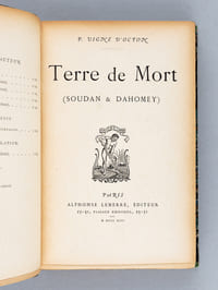 Terre de Mort (Soudan & Dahomey) [ Edition originale ]