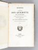 Histoire de l'Admirable Don Quichotte (10 Tomes - Complet). CERVANTES, Michel de ; FILLEAU DE SAINT-MARTIN ; CHARLET
