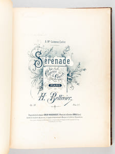 Piano récréations [ recueil composite de partitions pour piano, dont Sérénade, caprice de concert pour piano (Bellivier) ; Air de Ballet (H. Bellivier) ; La Primavera (Louis Dessaux) ; Valse bleue pour piano (Afred Margis) ; (de Lakmé) La cabane - Le dieu de la jeunesse ; Ronde des petits Pierrots ; La Paloma (Yradier) ; (du Prophète, de Meyerbeer) Marche du Sacre ; Bonheur fragile, Valse pour Piano (Thibaut Boyer) ; Amoureuse, valse très lente (Rodolphe Berger) ; (de Mignon par A. Thomas) ; etc. ]