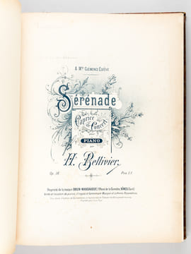 Piano récréations [ recueil composite de partitions pour piano, dont Sérénade, caprice de concert pour piano (Bellivier) ; Air de Ballet (H. ...