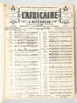 Recueil Piano et Chant [ Recueil composite de partitions Piano et chant dont des airs de l'Africaine (de Meyerbeer) de l'Angélus de la Mer (Gustave ...