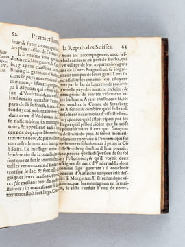 La République des Suisses. Comprinse en deux livres [ ... ] Descrite en Latin par Josias Simler de Zurich [ Edition originale de l'édition française ...