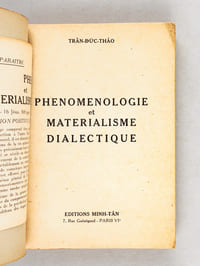 Phénoménologie & Matérialisme Dialectique [ Edition originale ]