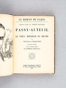 Passy-Auteuil ou Le vieux Monsieur du Square. Monologue intérieur [ Livre dédicacé par l'auteur ]. MIOMANDRE, Francis de
