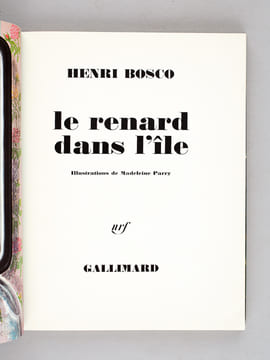 Le Renard dans l'île [Livre dédicacé par l'auteur et l'illustrateur ]. BOSCO, Henri ; PARRY, Madeleine