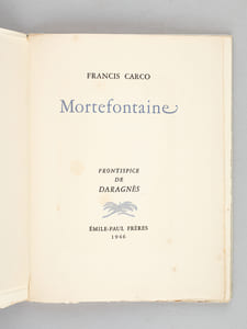Mortefontaine [ Livre dédicacé par l'illustrateur ] 