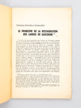 Le Problème de la Restauration des Landes de Gascogne [ Edition originale ]. PAPY, Louis