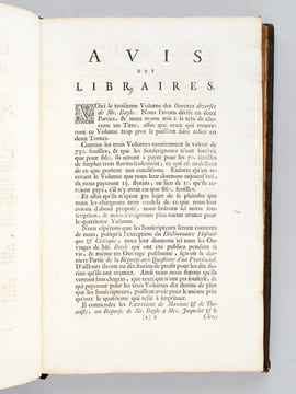 Oeuvres Diverses de Mr. Pierre Bayle, contenant tout ce que cet auteur a publié sur des matières de Théologie, de Philosophie, de Critique, d'Histoire ...