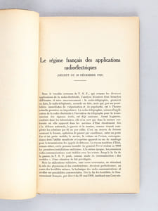 Le Statut de la Radiodiffusion. Problèmes de droit public interne et de droit international [ Edition originale - Livre dédicacé par l'auteur ] [ Contient : ] Le régime français des applications radioélectriques - Le Régime de la radiodiffusion aux Etats-Unis - La radiodiffusion coloniale et le droit international public - La protection des émissions contre les utilisations commerciales