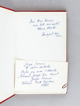 [ Lot de 3 titres de Simenon en éditions soviétiques et biographie de Georges Simenon en russe ] [ Livres dédicacés par Eléonore Schraiber ] Maigret ...