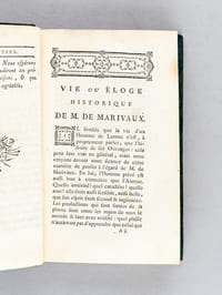 L'Esprit de Monsieur de Marivaux, de l'Académie Françoise ; ou Morceaux choisis de ses ouvrages: Contenant les Portraits & les Caractères les plus frappans & les plus singuliers qu'il a tracés ; les Lettres, les Historiettes, les Fictions & les Allégories les plus intéressantes qui se trouvent dans ses Oeuvres ; ceux de ses Contes moraux les plus propres à satisfaire le coeur & l'esprit, & ses pensées, ses maximes & ses réflexions les plus ingénieuses & les plus piquantes, &c. précédés de l'Eloge Historique de l'Auteur.