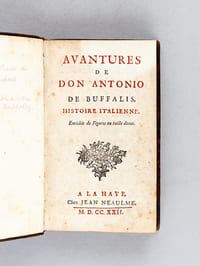 Avantures de Don Antonio de Buffalis. Histoire Italienne. [ Edition originale ]
