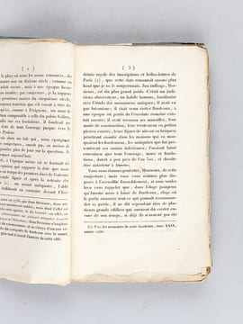 Dissertation sur Quelques Antiquités découvertes à Bordeaux en 1828, Petite rue de l'Intendance, précédée de l'examen d'une opinion de M. l'abbé ...