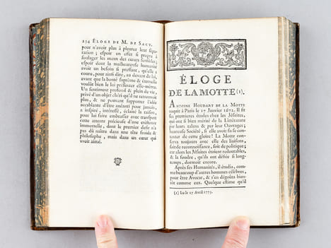 Eloges lus dans les séances publiques de l'Académie Françoise par M. d'Alembert [ Edition originale ] [ Contient : ] Eloges de Massillon, Boileau ...