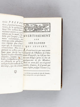 Eloges lus dans les séances publiques de l'Académie Françoise par M. d'Alembert [ Edition originale ] [ Contient : ] Eloges de Massillon, Boileau ...