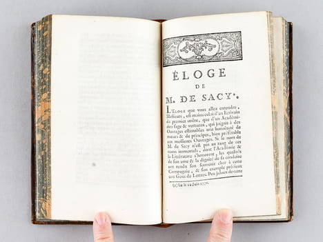 Eloges lus dans les séances publiques de l'Académie Françoise par M. d'Alembert [ Edition originale ] [ Contient : ] Eloges de Massillon, Boileau ...