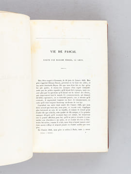 Oeuvres de Pascal : Pensées - Lettres et Opuscules divers. PASCAL, Blaise