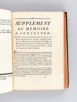 I : Mémoire à Consulter pour Pierre-Auguste Caron de Beaumarchais [ ... ] [ Suivi de : ] II : [ Requête d'Atténuation pour le Sr. Caron de ...