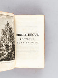 Bibliothèque Poëtique, ou Nouveau Choix des plus belles Pièces de Vers en tout genre, depuis Marot jusqu'aux Poëtes de nos jours (4 Tomes - Complet)