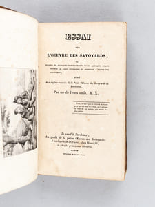 Essai sur l'Oeuvre des Savoyards, ou Recueil de quelques Renseignemens et de quelques Traits propres à faire connaître et apprécier l'Oeuvre des Savoyards [ Edition originale ]