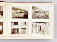 Album photo ancien contenant 73 photos : Vieille maison des religieuses de Moret sur Loing - Yvonne, Andrée Henry Septembre 1908 - Maurice, Jehan, Henry - Hubert retour période militaire 1908 - Maurice - Gilberte, Jacqueline 1909 - Yvonne août 1909 Les Annonciades - Mur écroulé aux Annonciades, Meulan 1910 - etc.