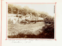 Album photo ancien contenant 73 photos : Vieille maison des religieuses de Moret sur Loing - Yvonne, Andrée Henry Septembre 1908 - Maurice, Jehan, Henry - Hubert retour période militaire 1908 - Maurice - Gilberte, Jacqueline 1909 - Yvonne août 1909 Les Annonciades - Mur écroulé aux Annonciades, Meulan 1910 - etc.