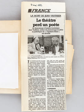 [ Lot de 6 ouvrages enrichis de plusieurs lettres autographes signés et de dédicaces à l'écrivain bordelais Michel Suffran ] Le personnage combattant ...