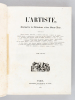 L'Artiste, Journal de la Littérature et des Beaux-Arts. Deuxième série. Tome VI [ 2e série - Année 1840 ]. Collectif