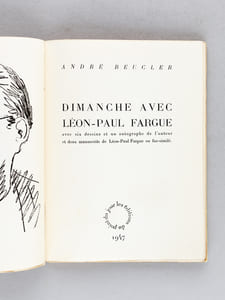 Dimanche avec Léon-Paul Fargue [ Edition originale - Livre dédicacé par l'auteur  - Avec une L.A.S. de Léon-Paul Fargues ]