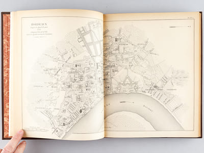 Bordeaux. Aperçu Historique. Sol, Population, Industrie, Commerce. Administration. Album. (4 Volumes - Complet) Tomes 1, 2, 3 et Album [ Edition originale ]