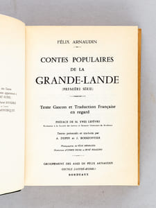 Contes Populaires de la Grande-Lande (Première et Deuxième Série)
